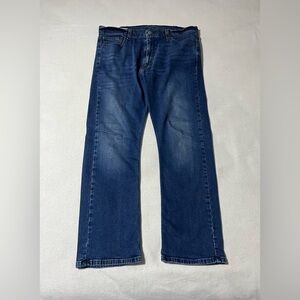 Levis 513 Jeans Mens 38x28 Slim Straight Blue‎ Medium Wash